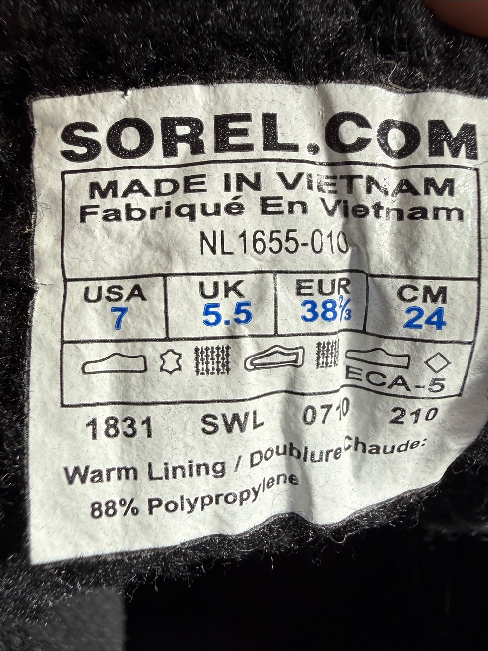 Sorel Tívoli waterproof women size 7 black Insulated Lace-Up Winter Boots - Picture 6 of 6